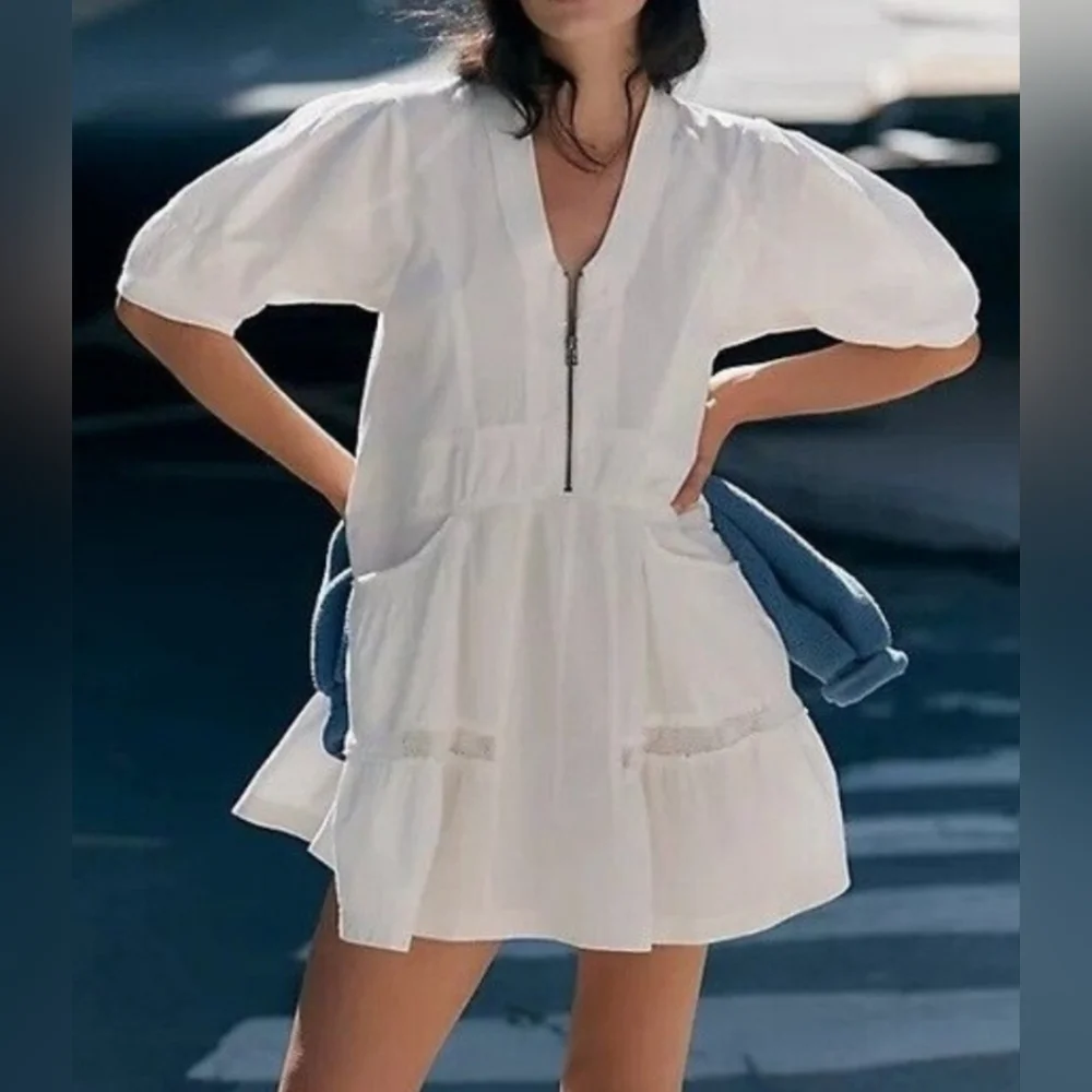 Anthropologie Daily Practice tiered Utility trek Dress